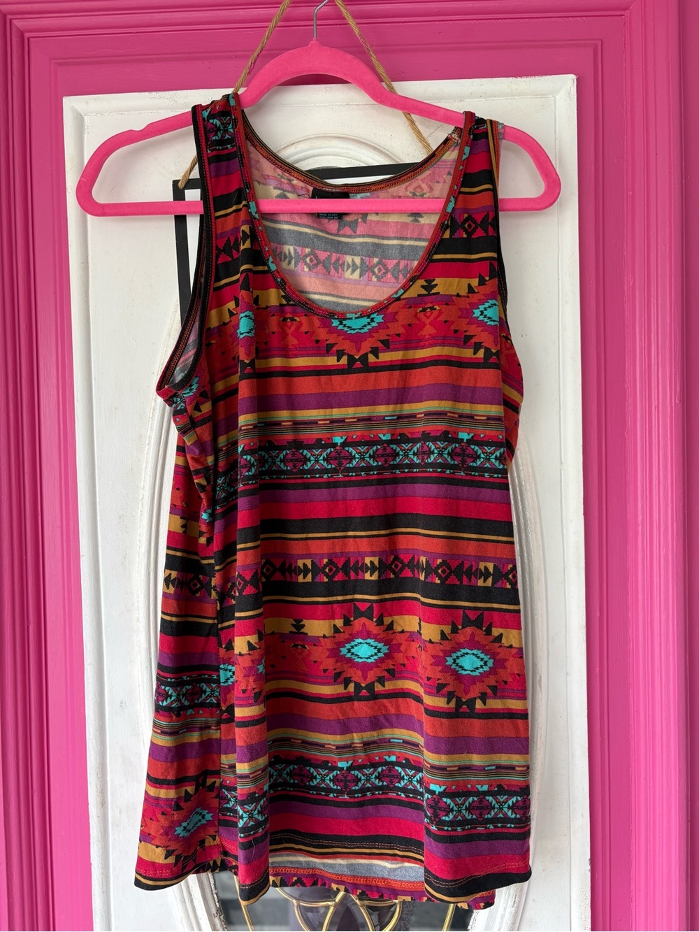 Rue21 Multicolor Aztec-Print Tank Top